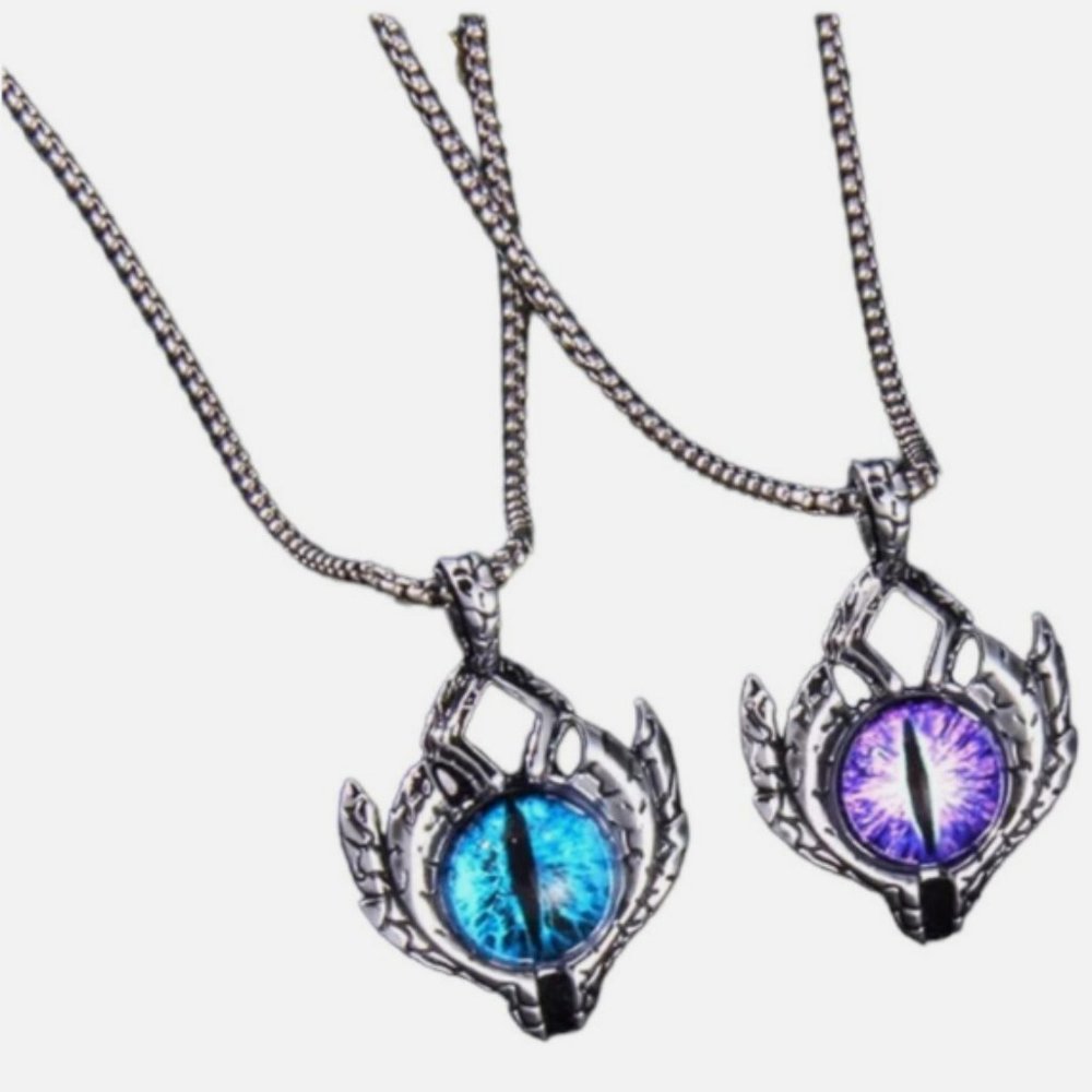 New Evil Eye Dragon Pendant and Chain
